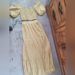 Yellow Gingham BiBi Set